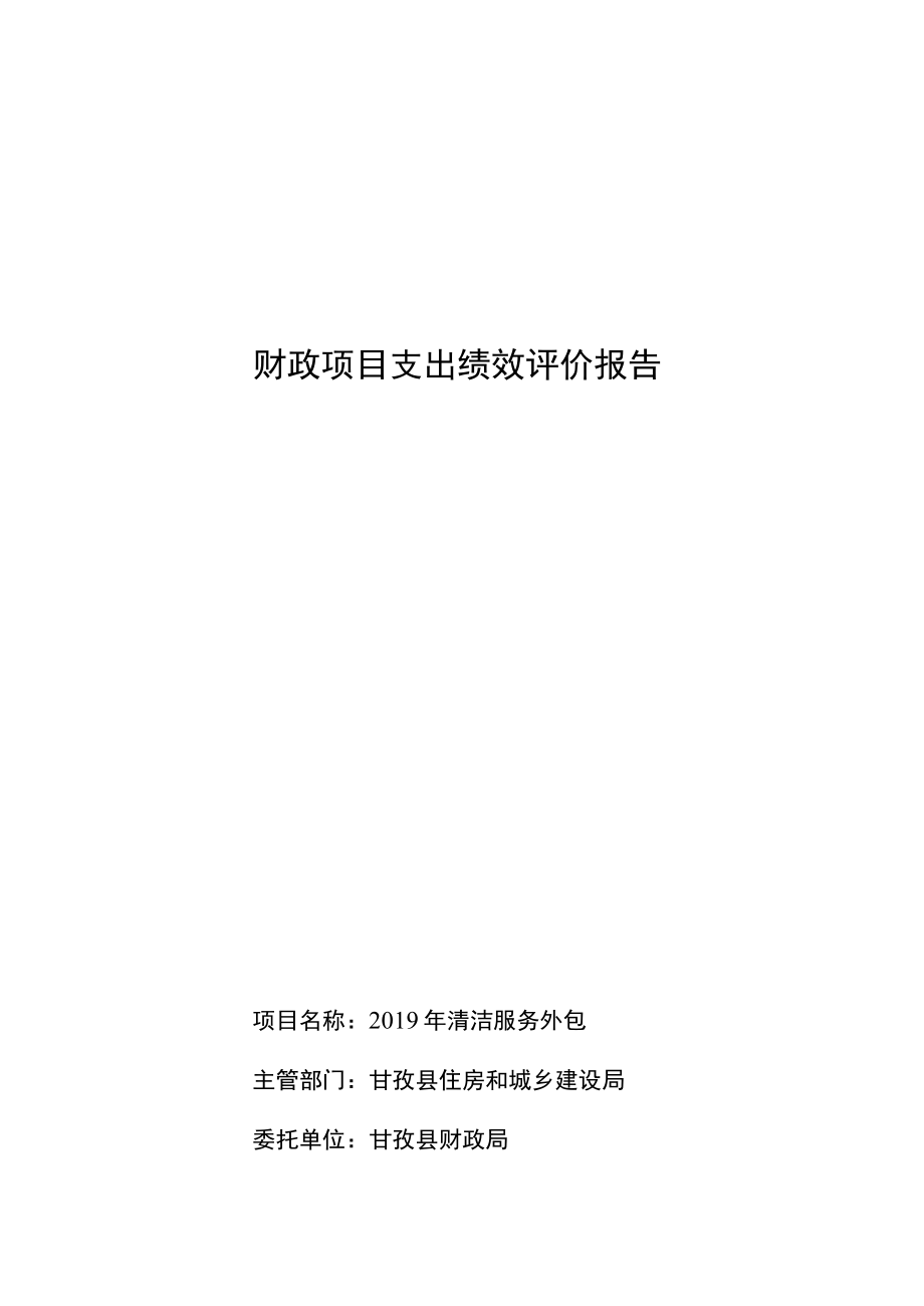 财政项目支出绩效评价报告.docx_第1页