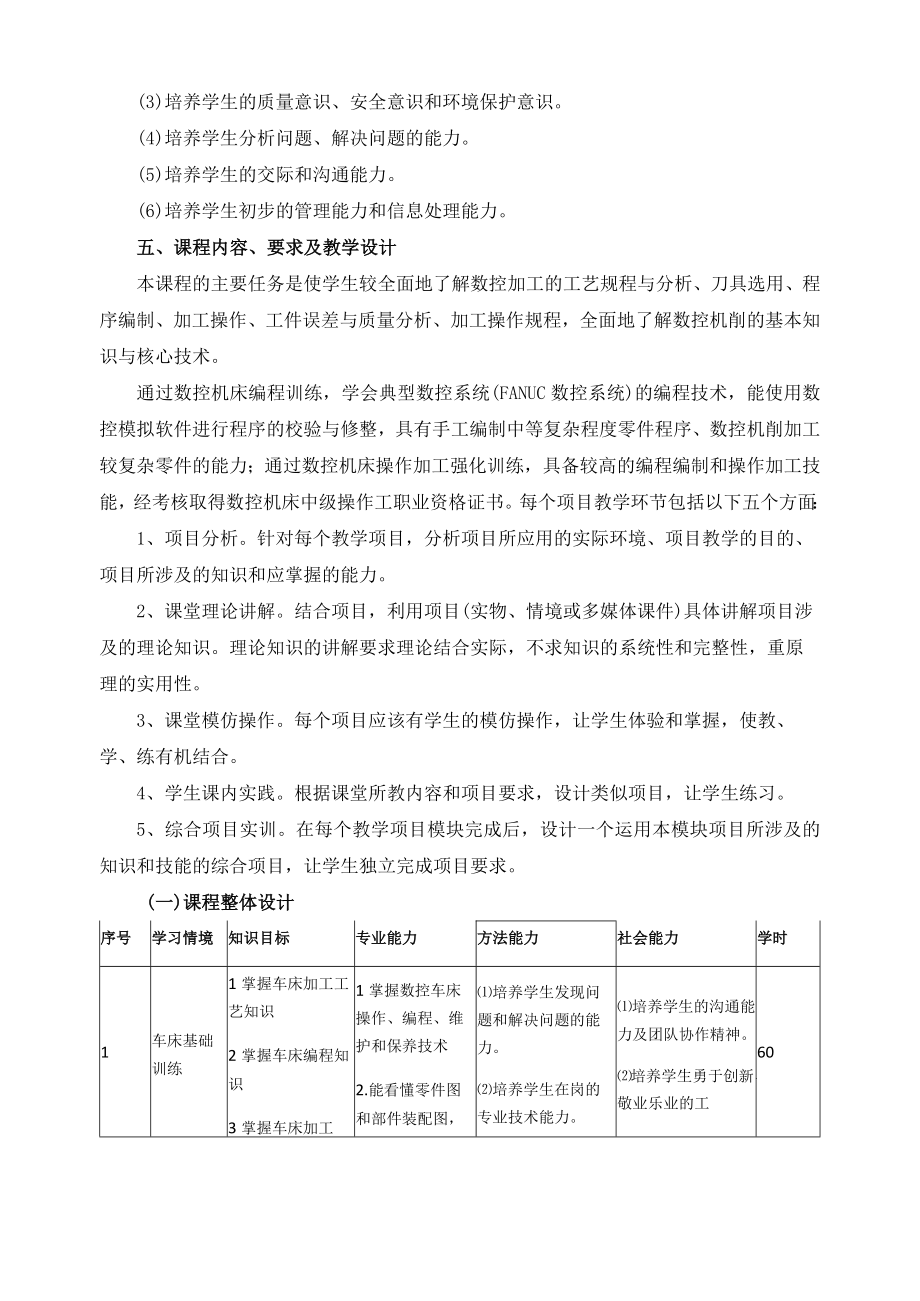 《数控技术专业综合实训》课程标准.docx_第3页