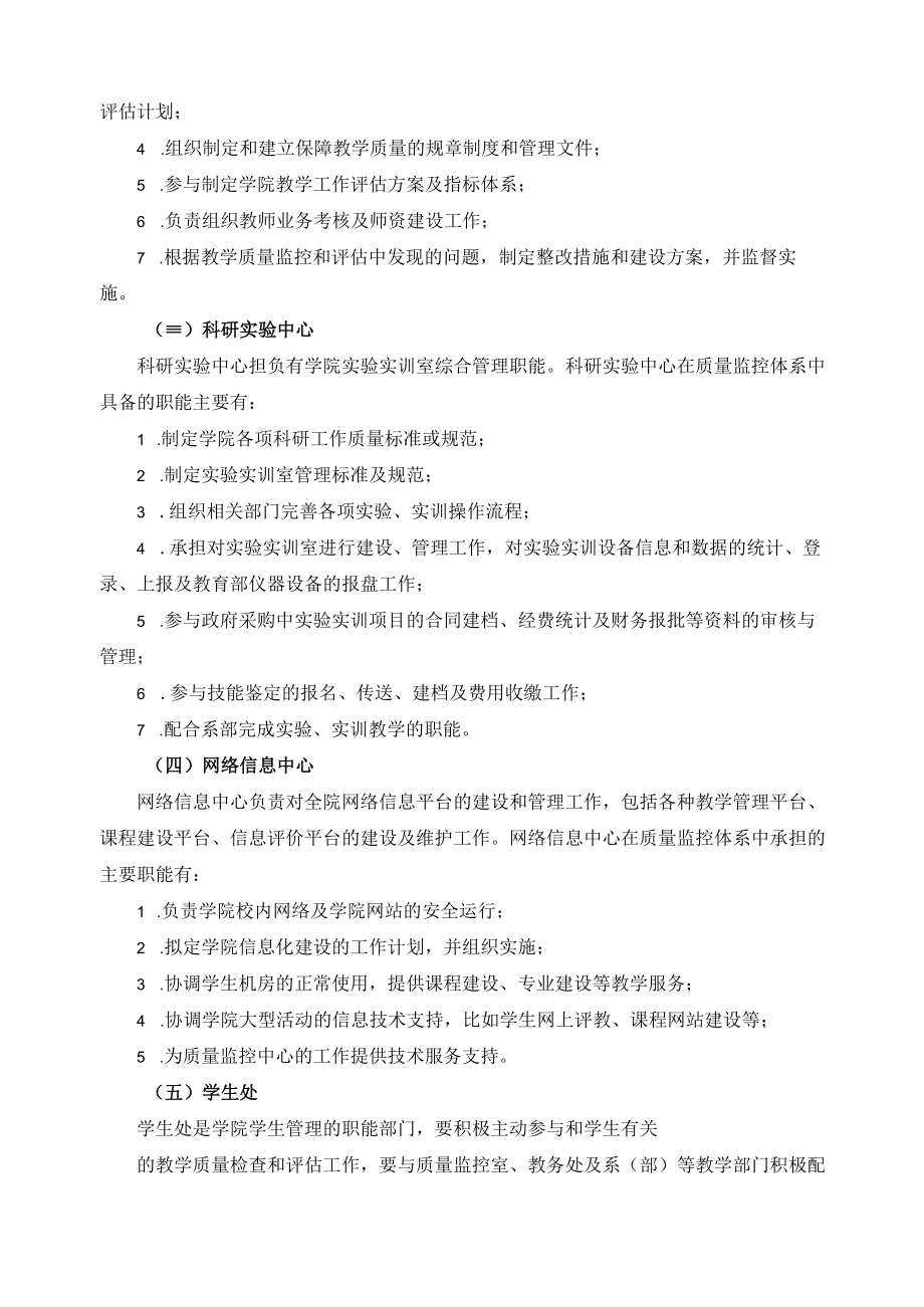 高职学院教学质量监控体系实施方案.docx_第2页