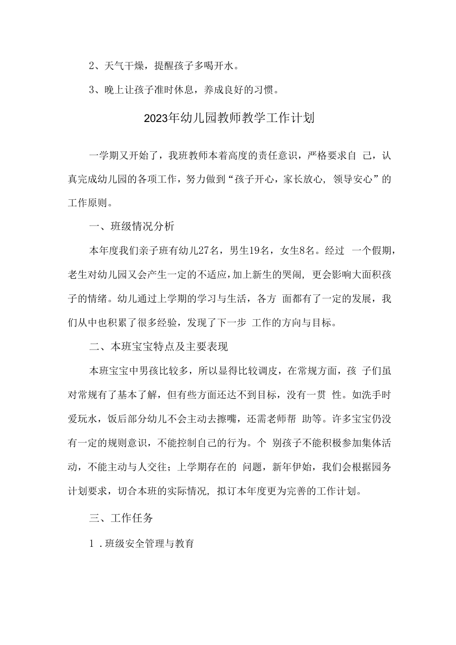 2023年区县公立幼儿园教师教学工作计划.docx_第2页