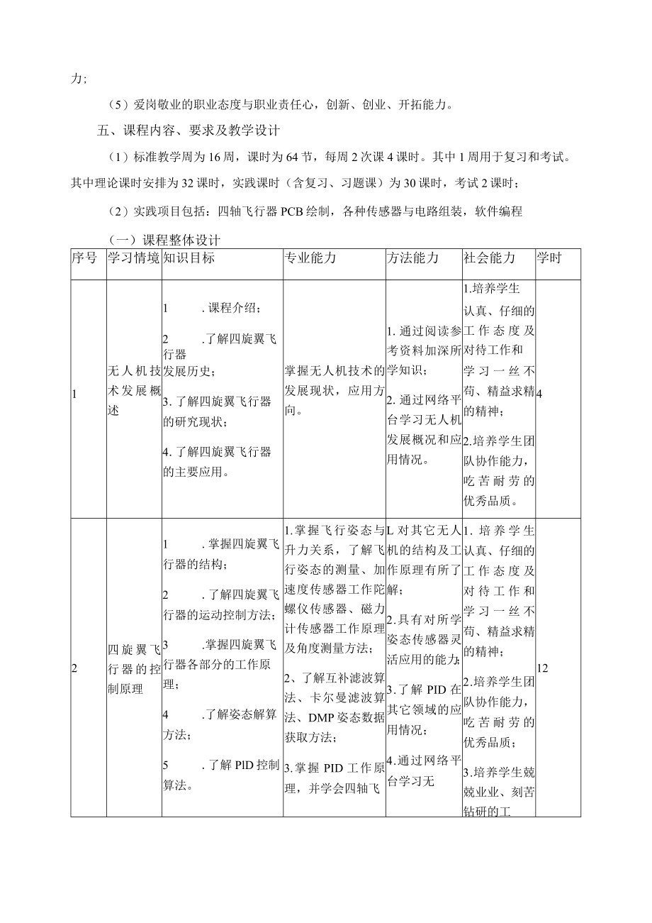 《无人机构造与制作》课程标准.docx_第3页