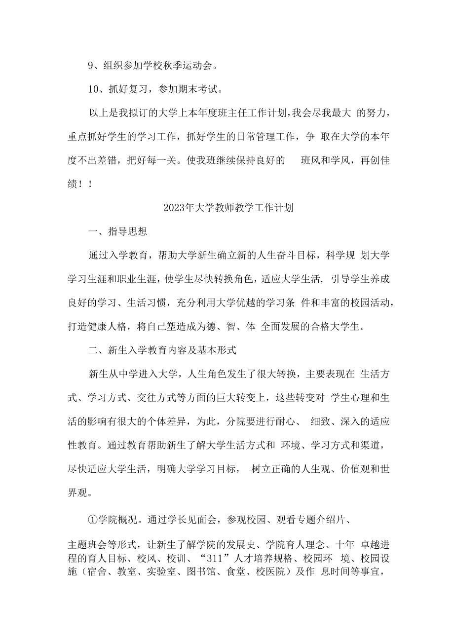 2023年大学教师教学工作计划 (最新三篇).docx_第3页