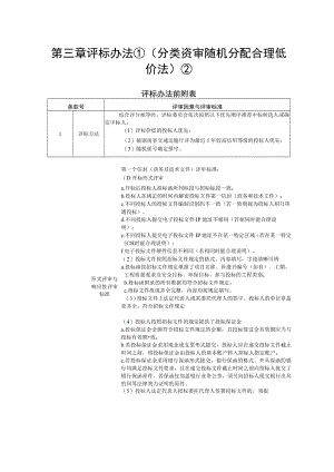 第三章评标办法①分类资审随机分配合理低价法②.docx