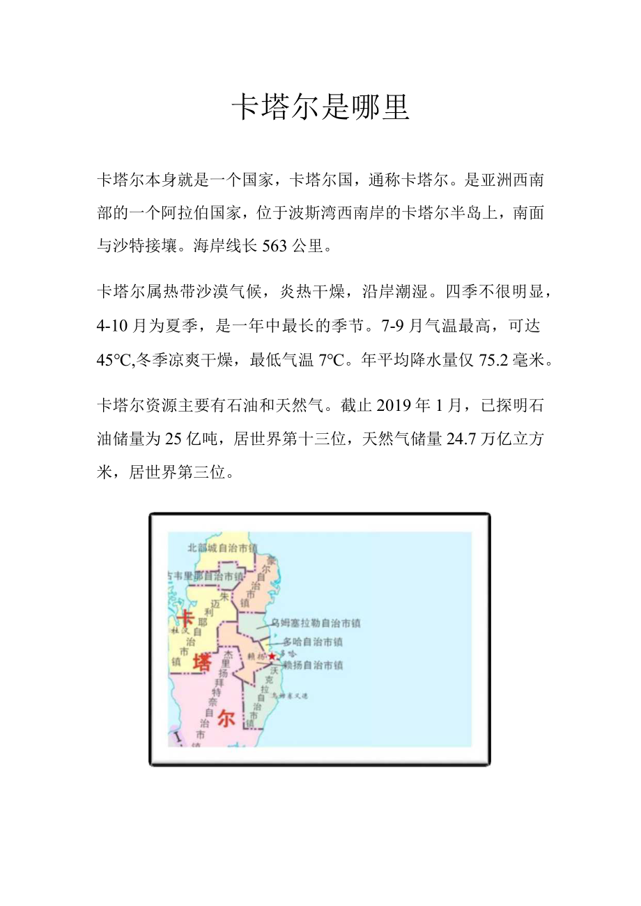 卡塔尔是哪里.docx_第1页