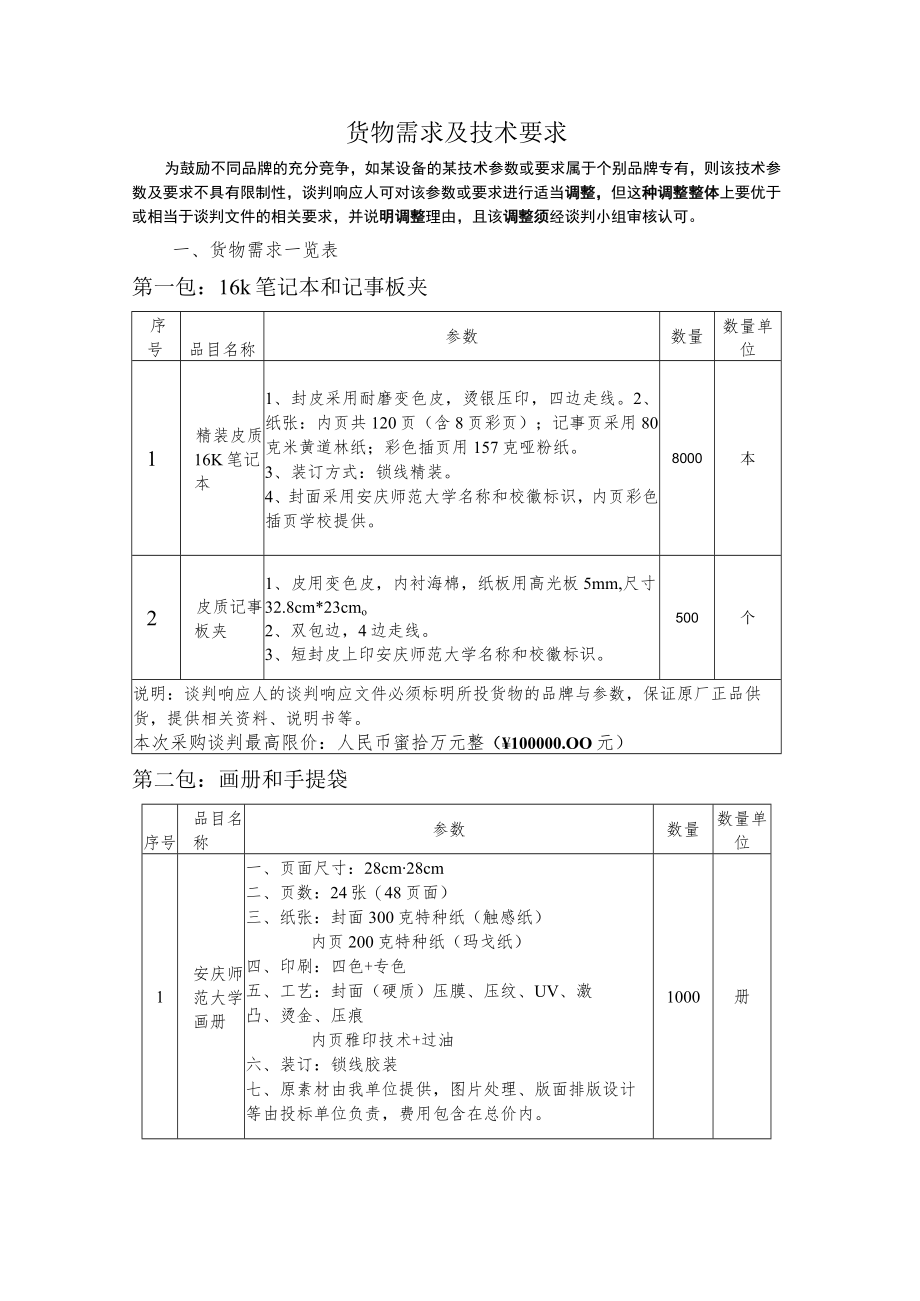 货物需求及技术要求.docx_第1页