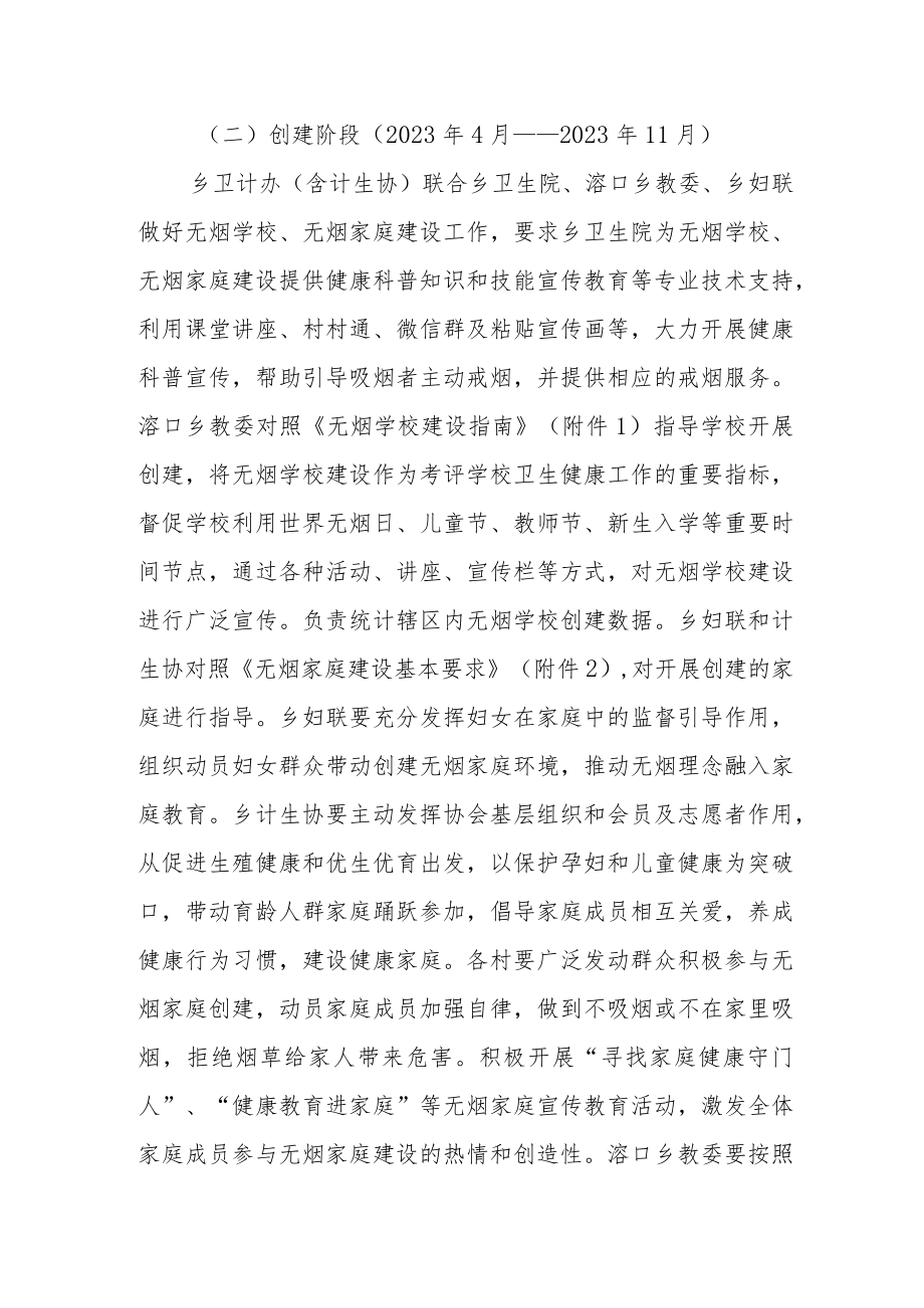 无烟学校、无烟家庭建设实施方案.docx_第2页