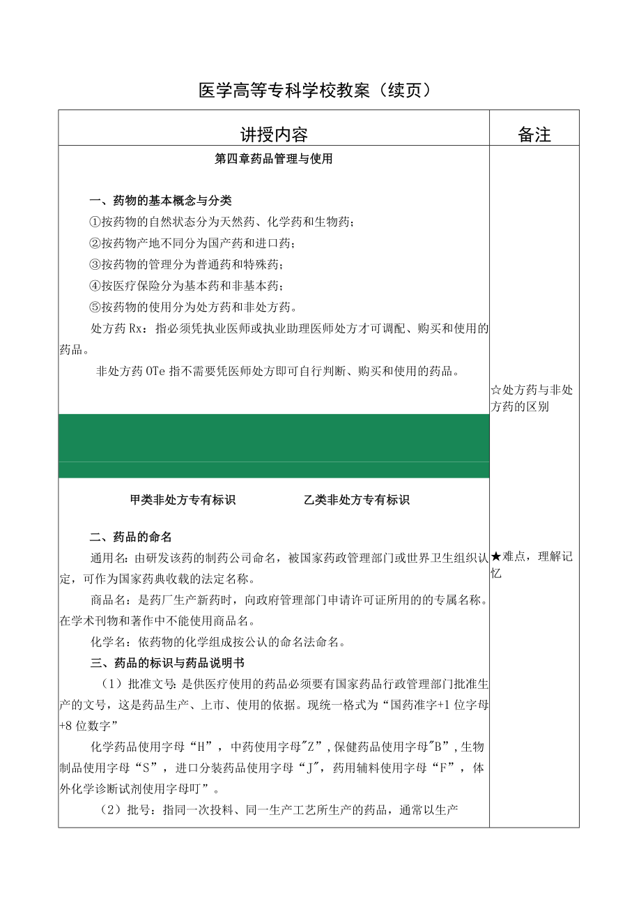 药理学之药品管理与使用、传出神经系统药理概论教案教学设计.docx_第2页