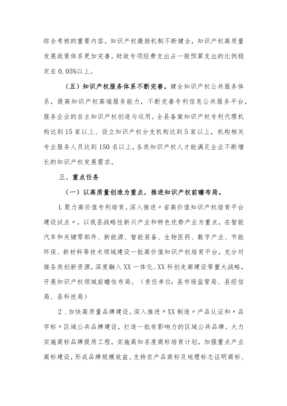 XX县推进国家知识产权强县建设示范县工作方案（2022—2025年）.docx_第3页