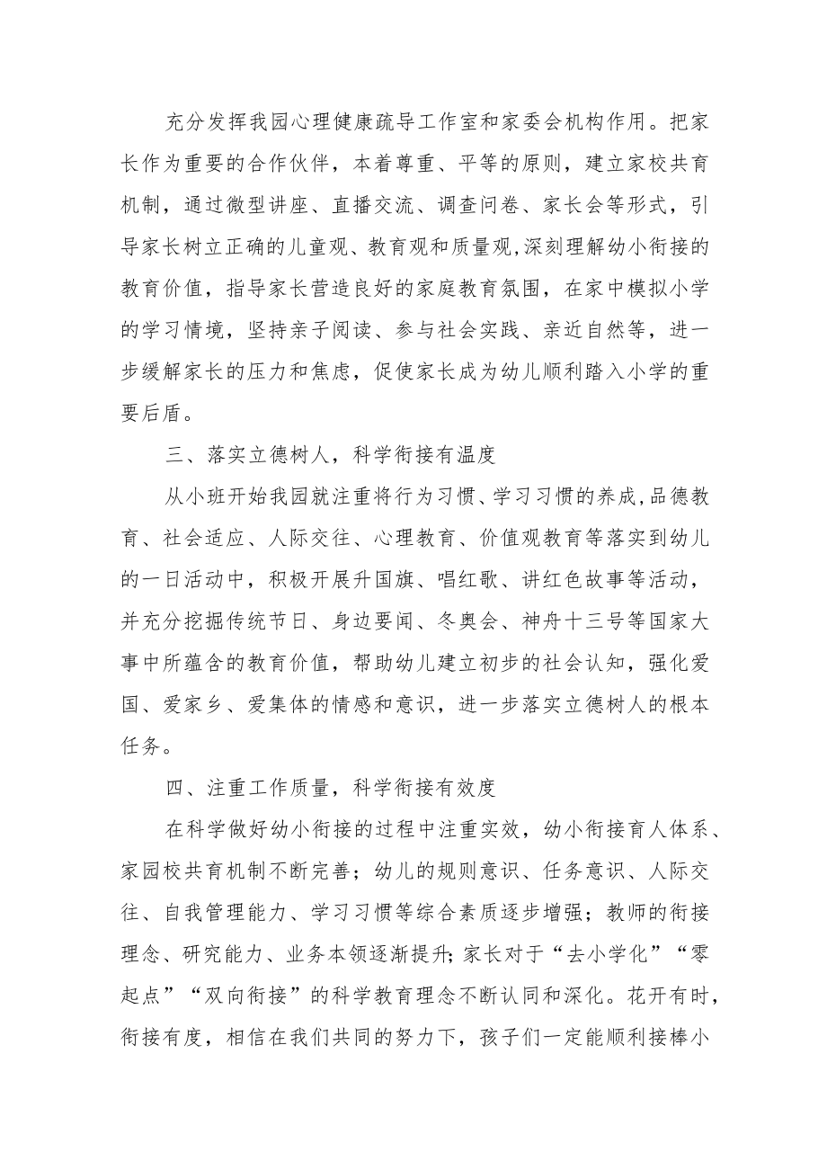 XX幼儿园幼小衔接工作经验总结(典型经验案例).docx_第3页