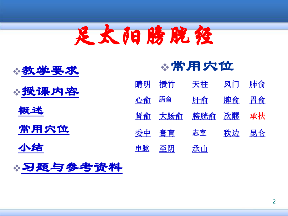 足太阳膀胱经医学PPT课件.ppt_第2页