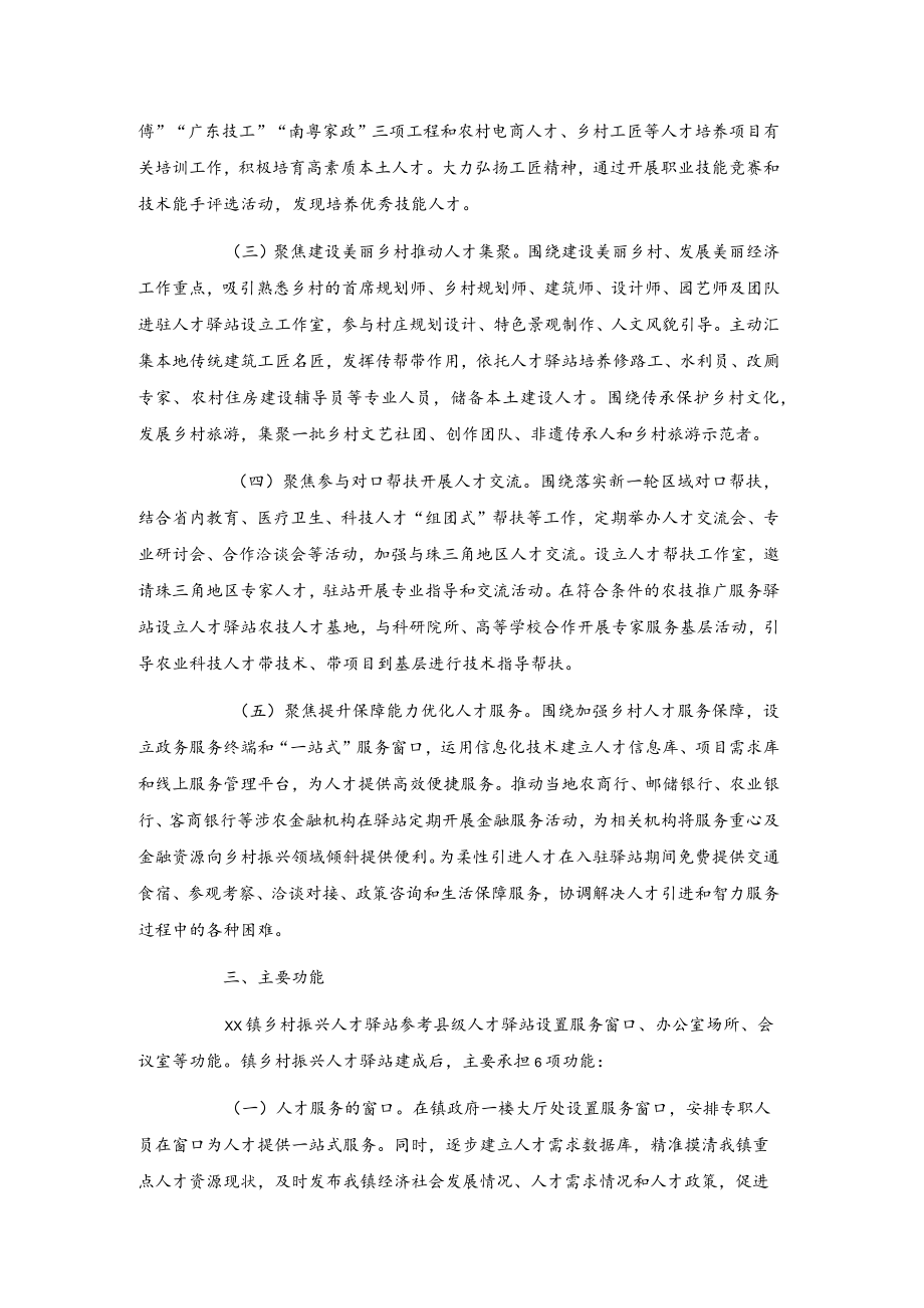 xx镇乡村振兴人才驿站建设运营实施方案.docx_第2页