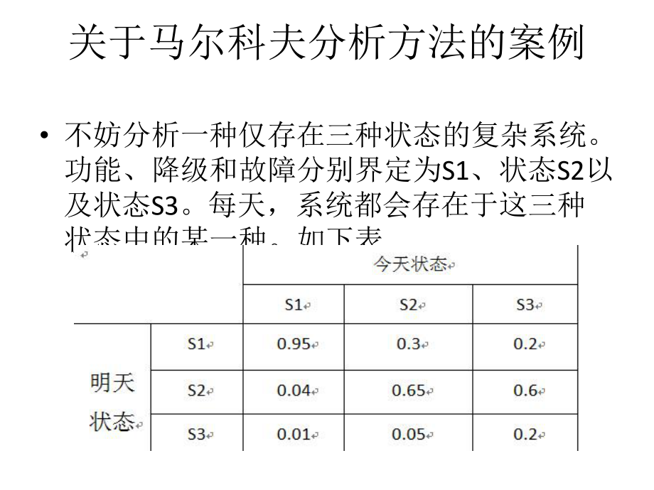 马尔科夫分析方法及情景分析方法的案例.ppt_第1页