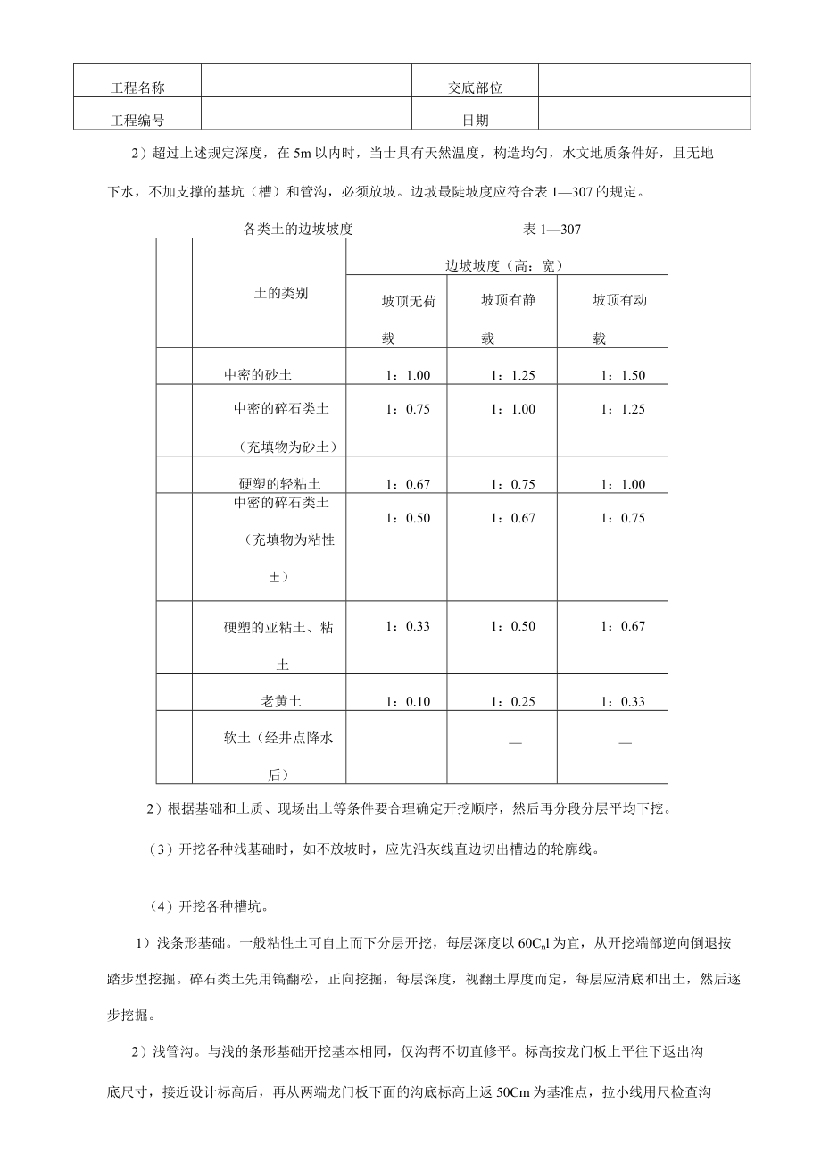 人工挖土技术交底记录.docx_第3页