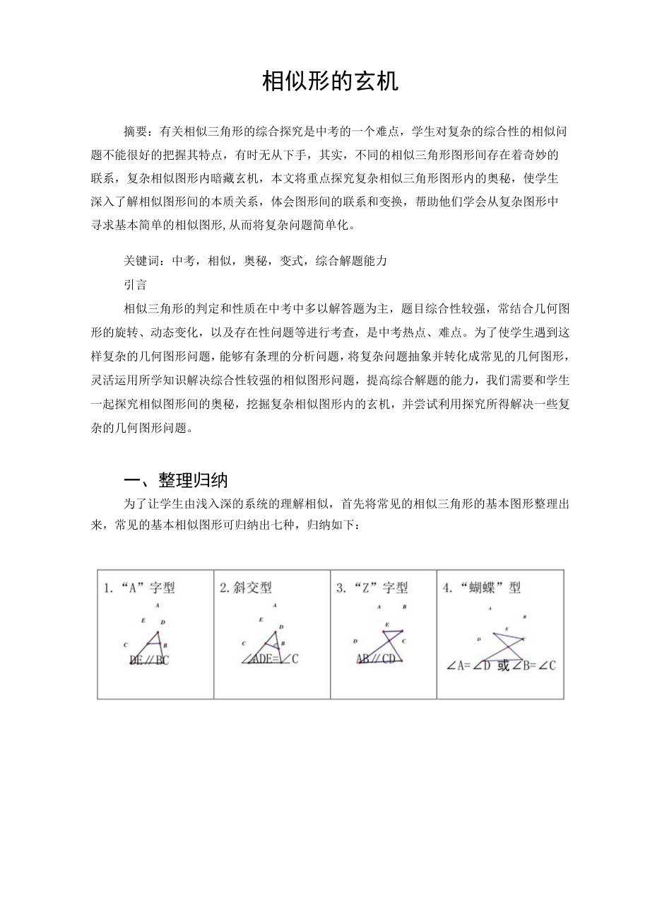 相似形的玄机 论文.docx_第1页