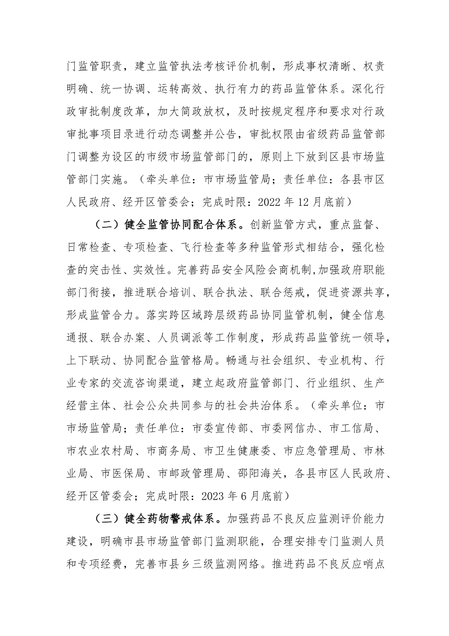 邵阳市全面加强药品监管能力建设的实施方案.docx_第2页