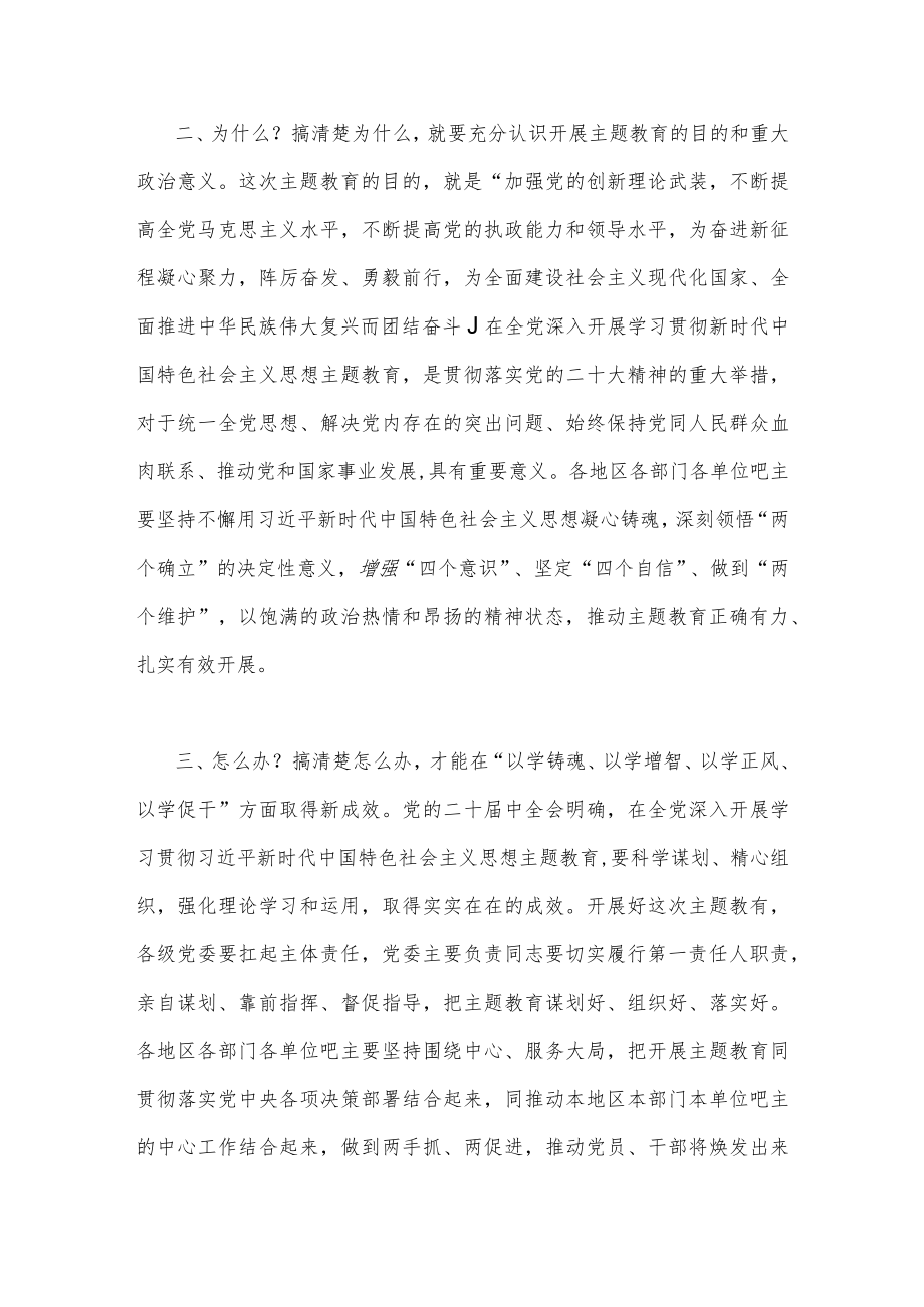 二篇文：在主题教育工作会议上的重要讲话精神学习心得研讨发言稿2023年.docx_第2页