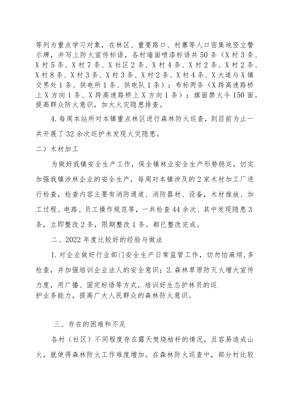 X镇林业站2022安全生产年度工作总结.docx_第2页