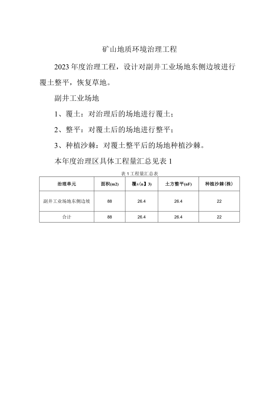 赤峰山金红岭有色矿业有限责任公司爱里南山铅锌矿2023年度矿山地质环境治理计划书.docx_第2页