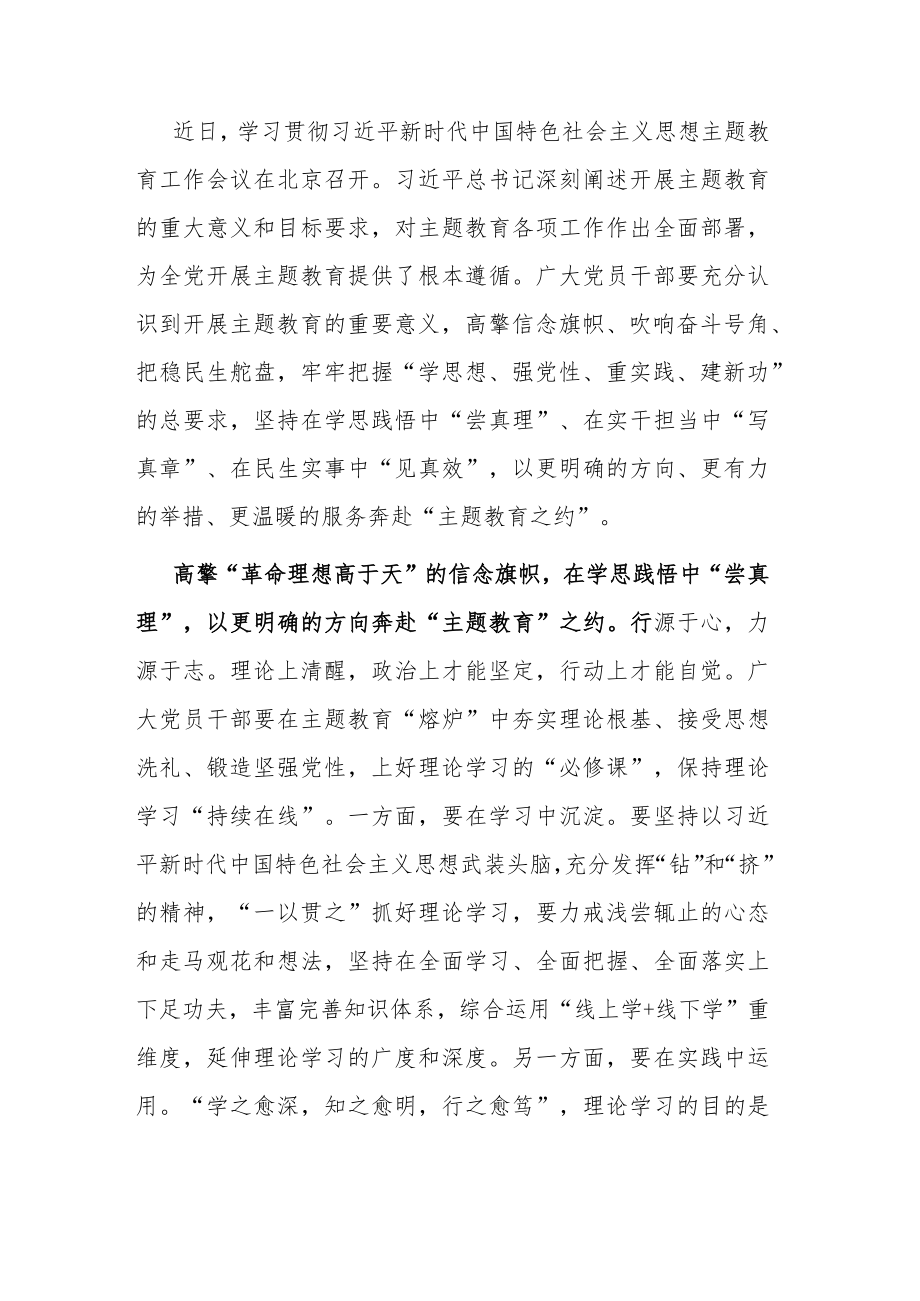 2023年党员学习贯彻主题教育学习研讨发言范文3篇.docx_第3页