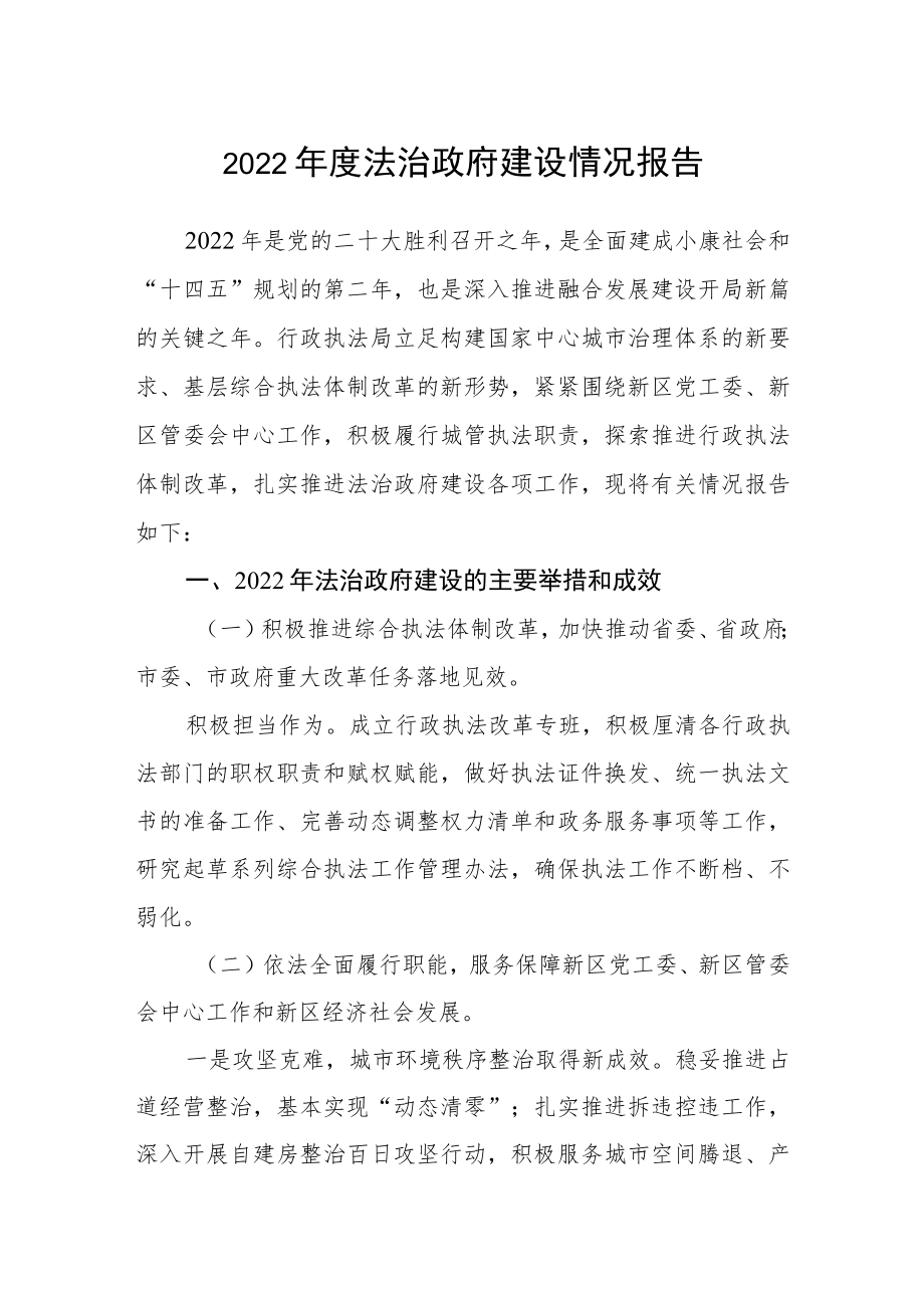 2022年度法治政府建设情况报告.docx_第1页