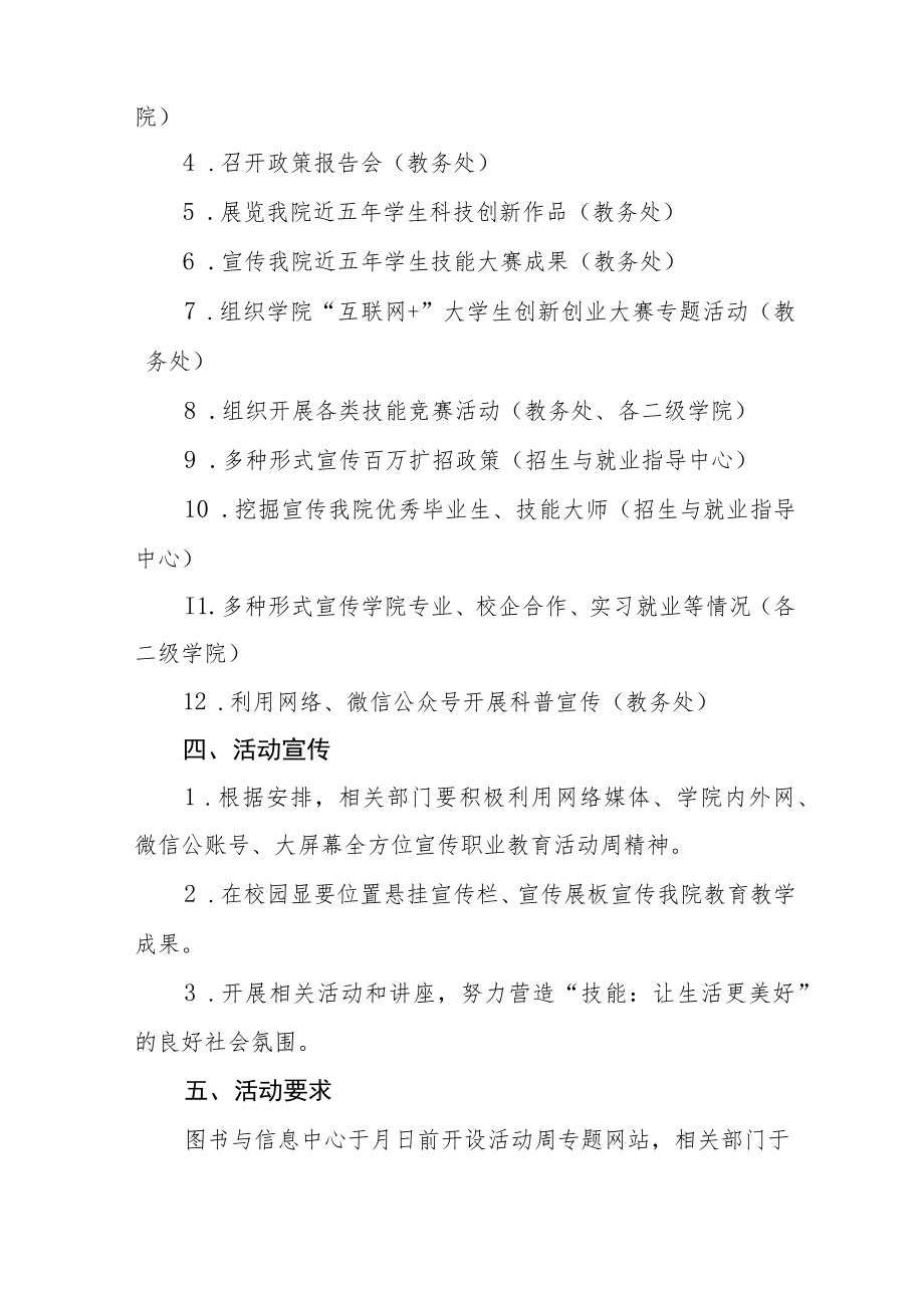 2023高职院校职业教育活动周工作方案五篇.docx_第2页