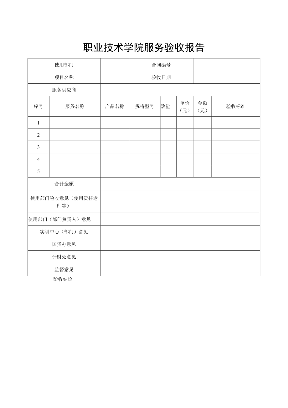 职业技术学院服务验收报告.docx_第1页