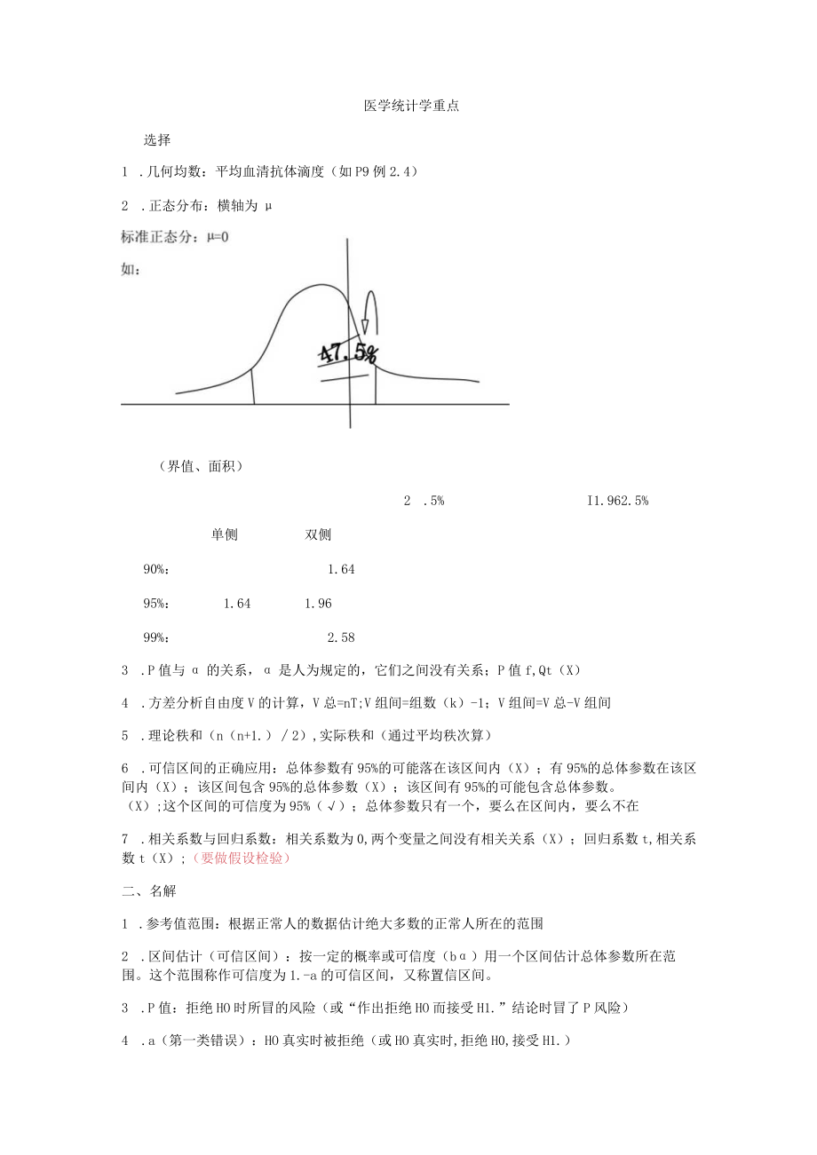 医学统计学重点重点知识总结.docx_第1页