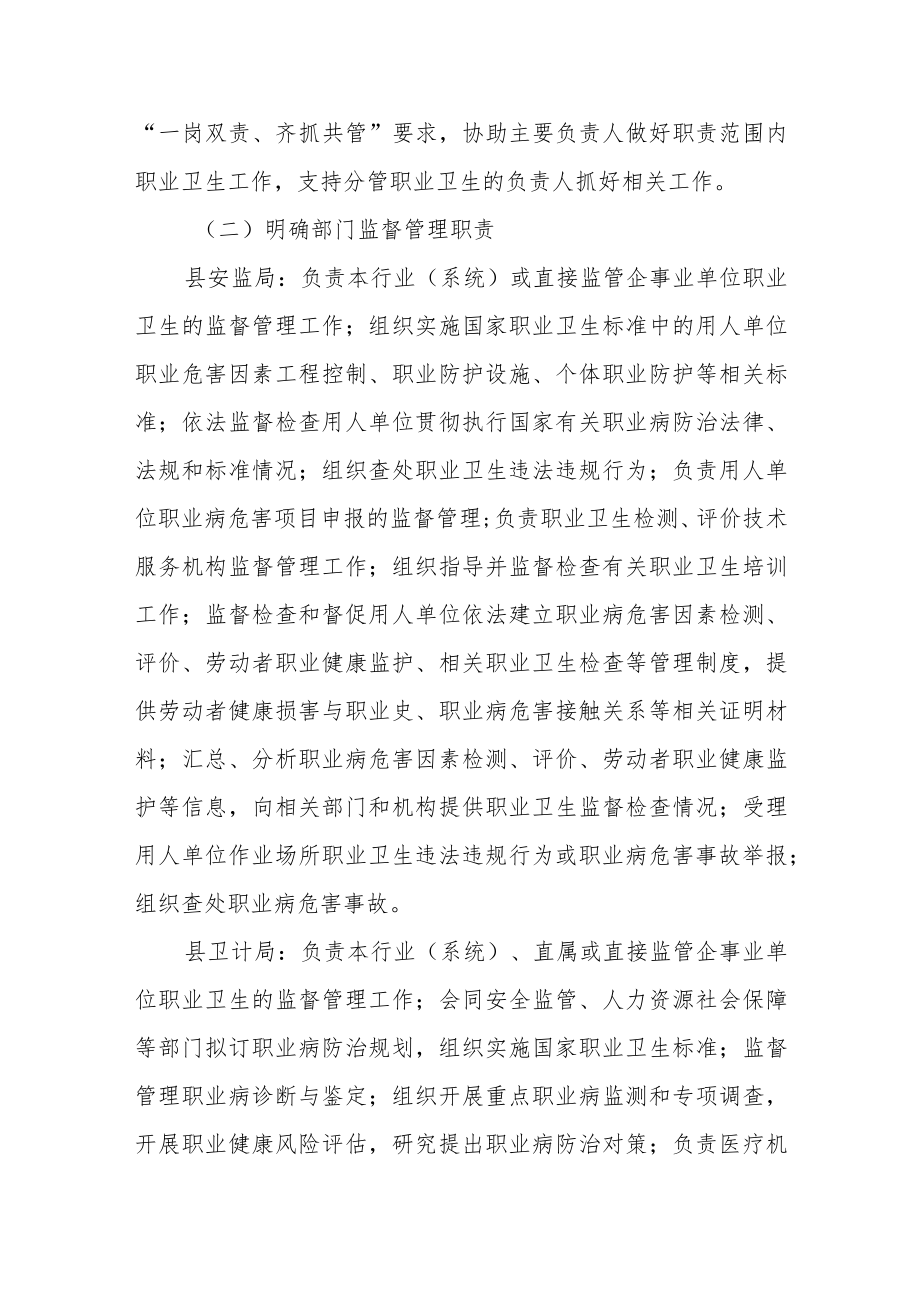 职业卫生监督管理工作分工方案.docx_第2页