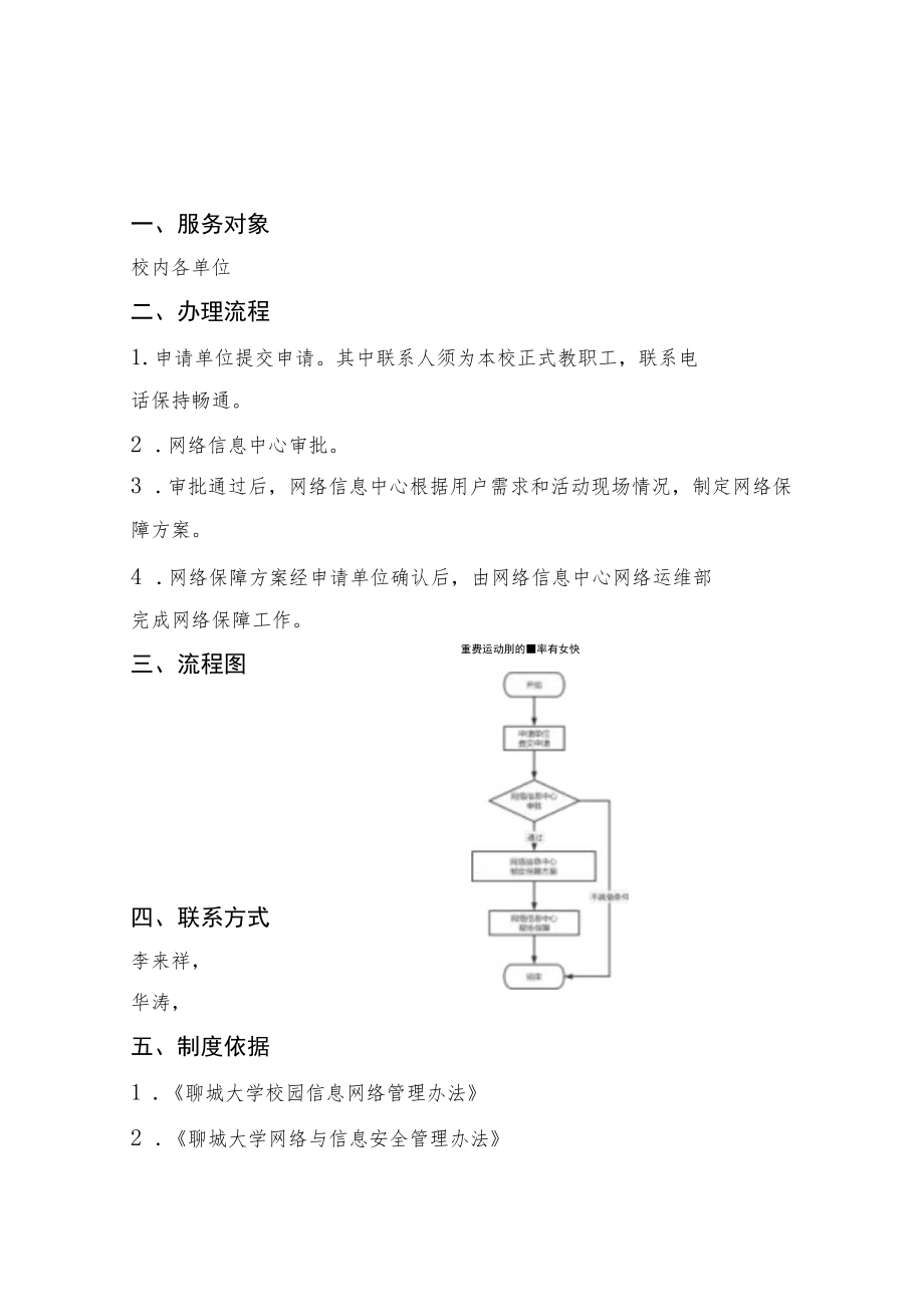 聊城大学网上办事大厅重要活动网络保障申请流程说明.docx_第1页