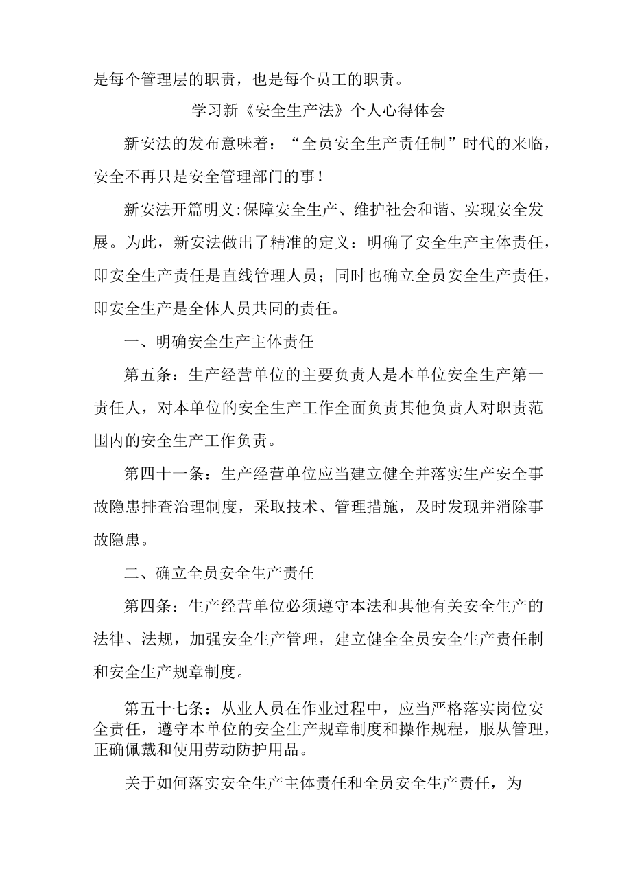 街道社区党员干部学习新安全生产法个人心得体会 （合计5份）.docx_第2页