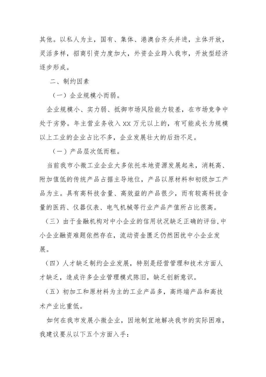 制约某市小微企业发展的对策建议.docx_第2页