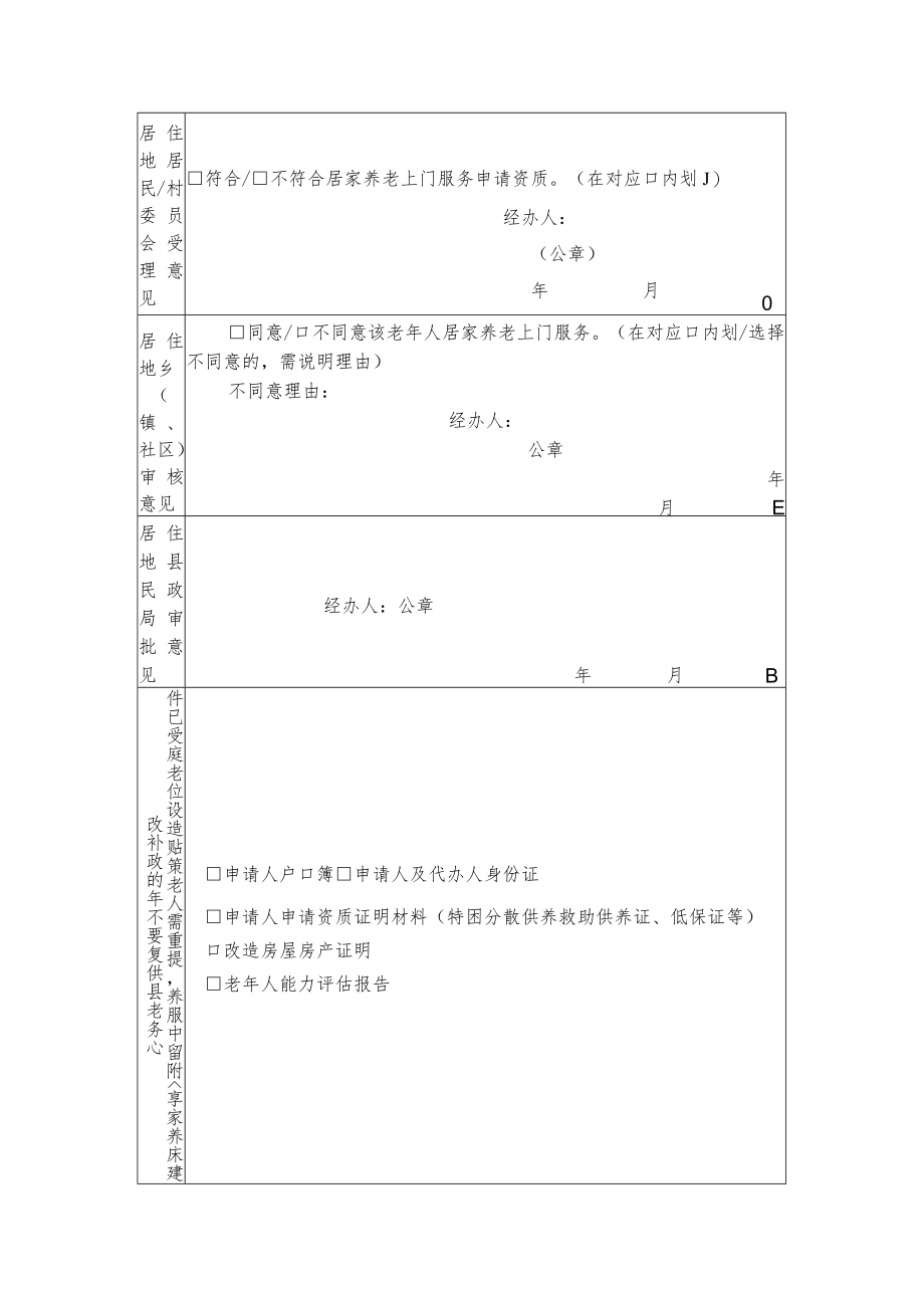 居家养老上门服务申请审批表.docx_第2页