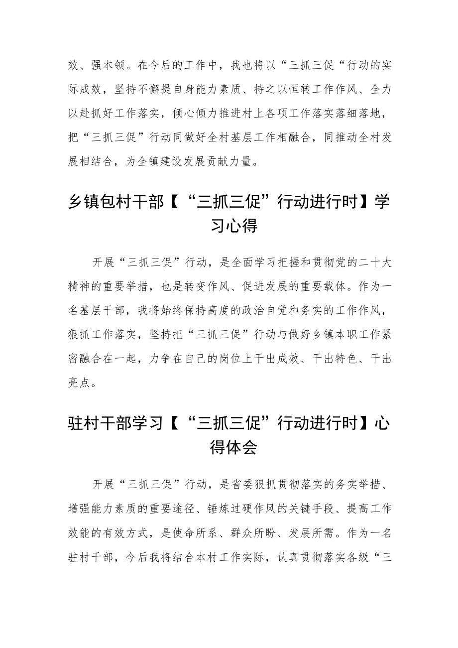 村党支部书记学习【“三抓三促”行动进行时】心得体会感悟范本(通用3篇).docx_第2页