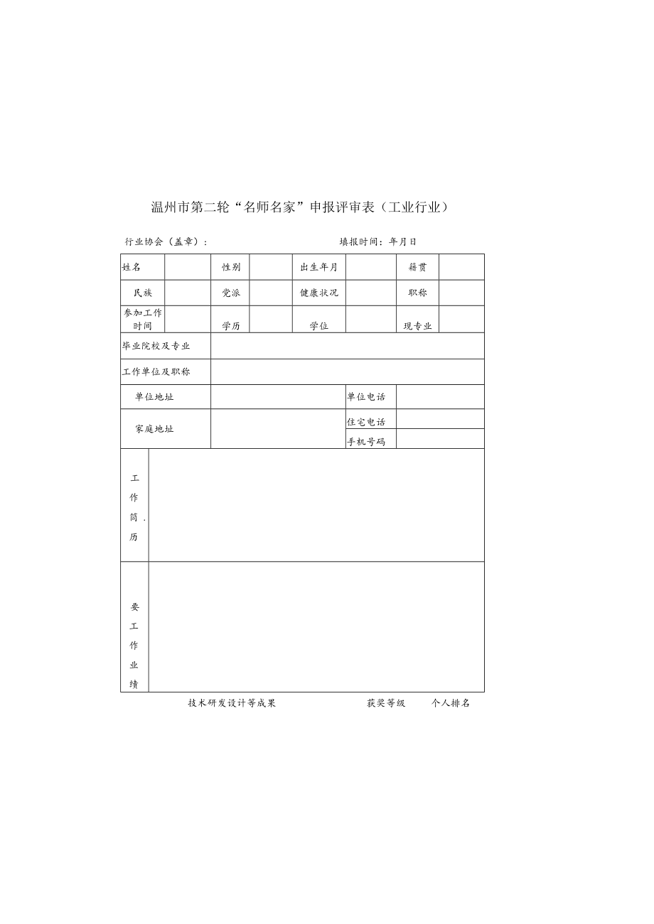 温州市第二轮“名师名家”申报评审表工业行业.docx_第2页