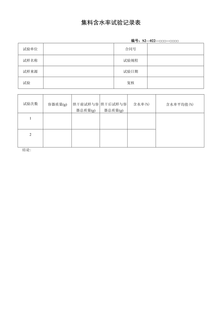 集料含水率试验记录表.docx_第1页