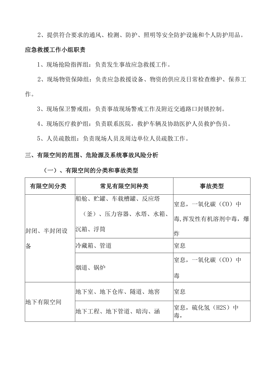 （某某公司企业行业）有限空间生产安全事故应急预案（20页汇编）.docx_第3页