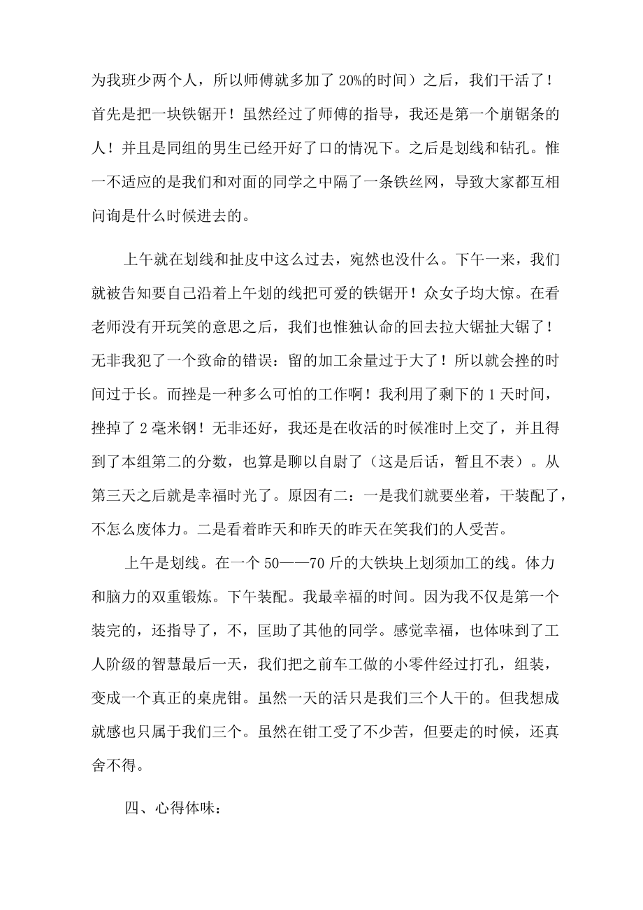 2022钳工实习报告7篇.docx_第3页