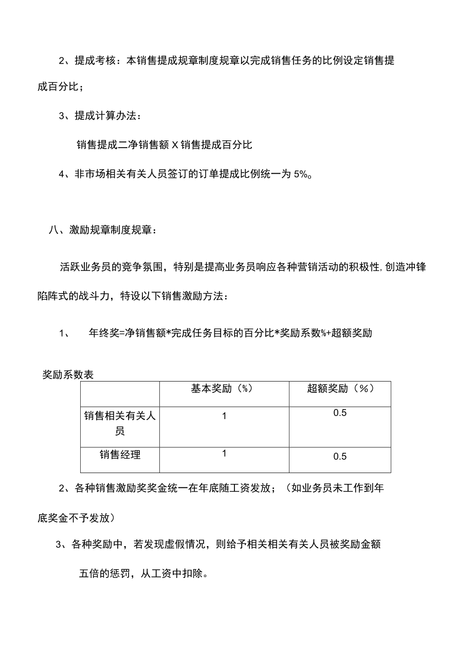 办公文档范本药业XX公司销售人员工资待遇及销售提成管理制度方案.docx_第3页