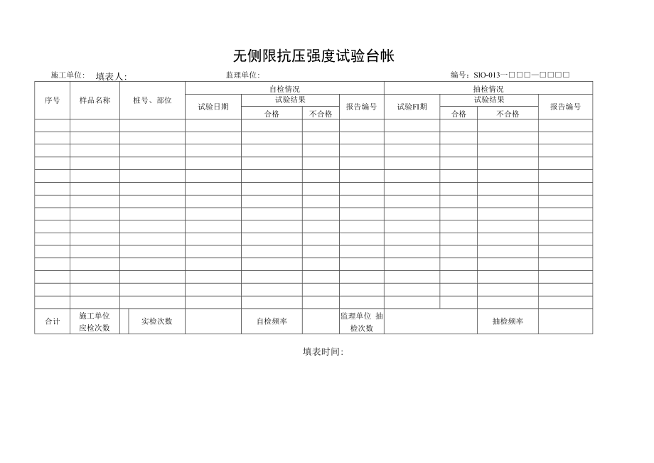 无侧限抗压强度试验台帐.docx_第1页