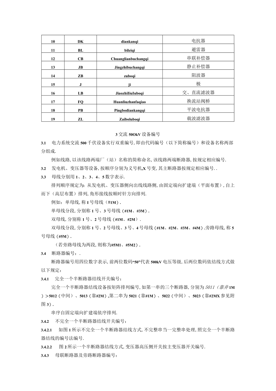 电力系统部分设备统一编号准则工程文档范本.docx_第2页