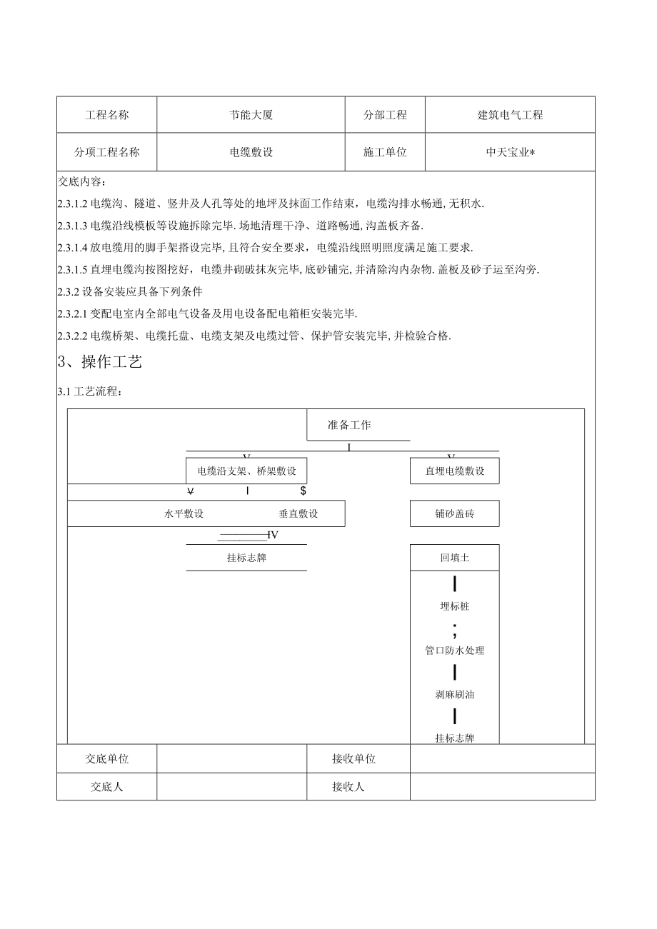 电缆敷设交底记录工程文档范本.docx_第2页