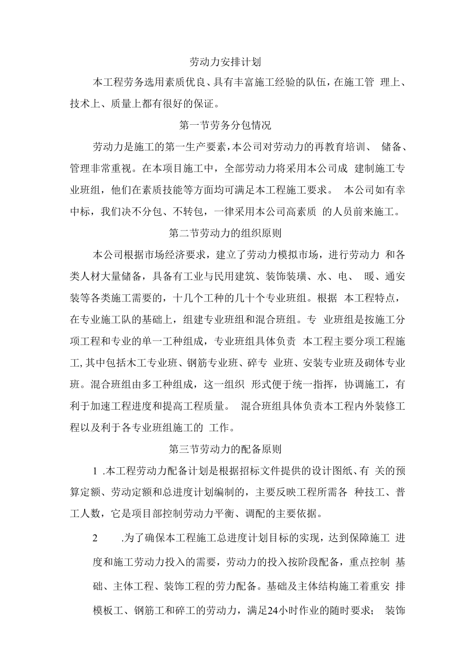 劳动力安排计划.docx_第1页