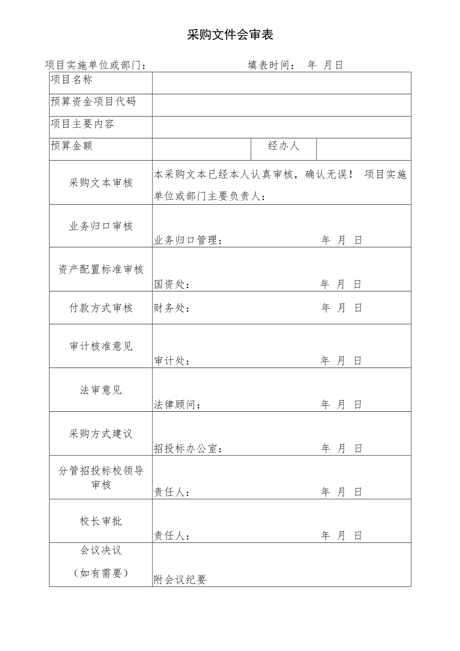 采购文件会审表格模板.docx_第1页