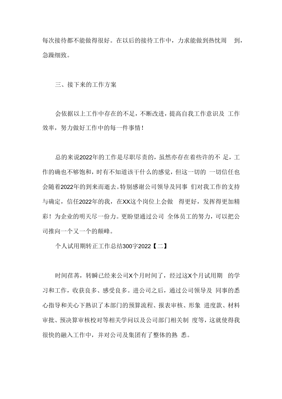 个人试用期转正工作总结300字2022.docx_第3页