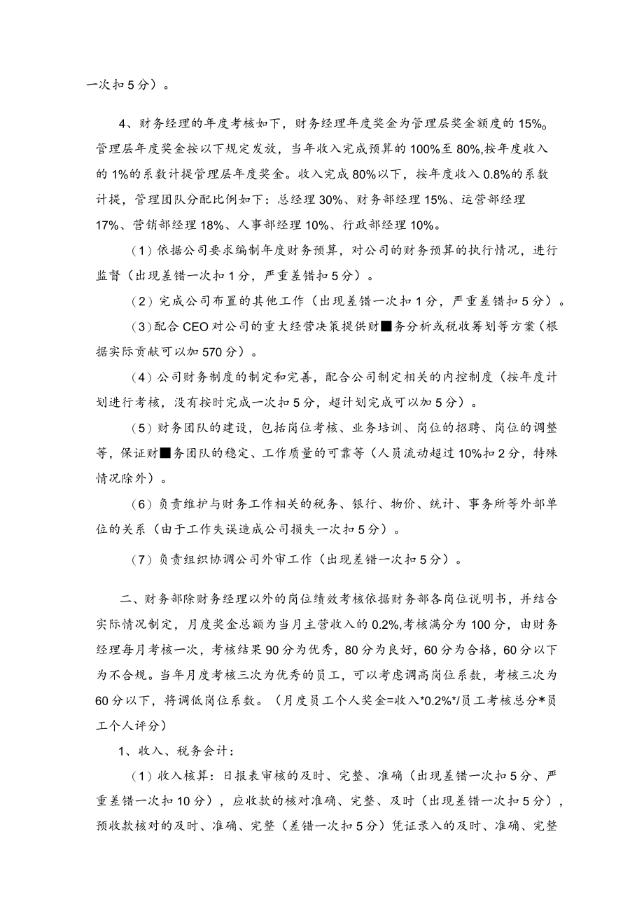 财务部绩效考核管理办法.docx_第2页