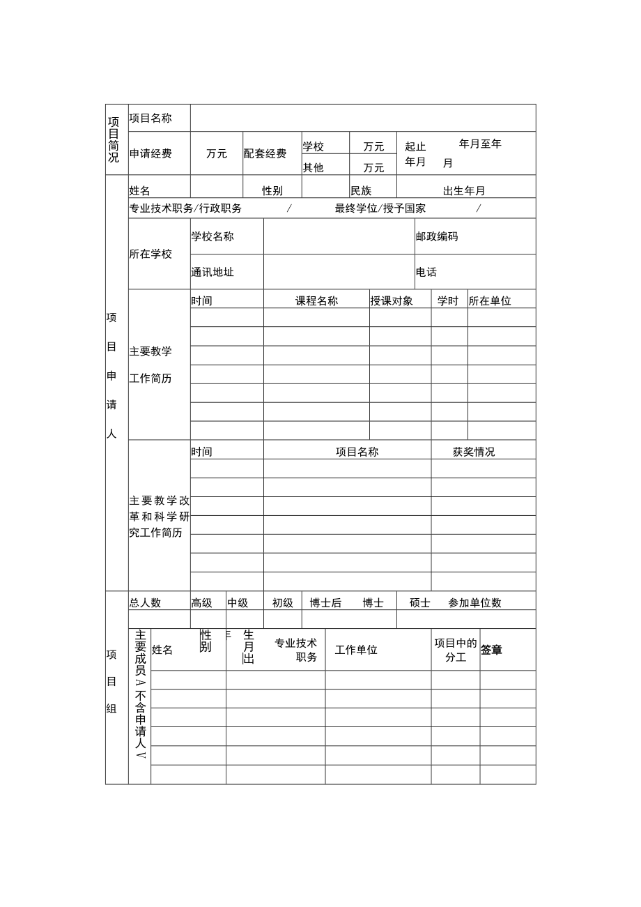 高等理工教育教学改革与实践项目申报表.docx_第3页