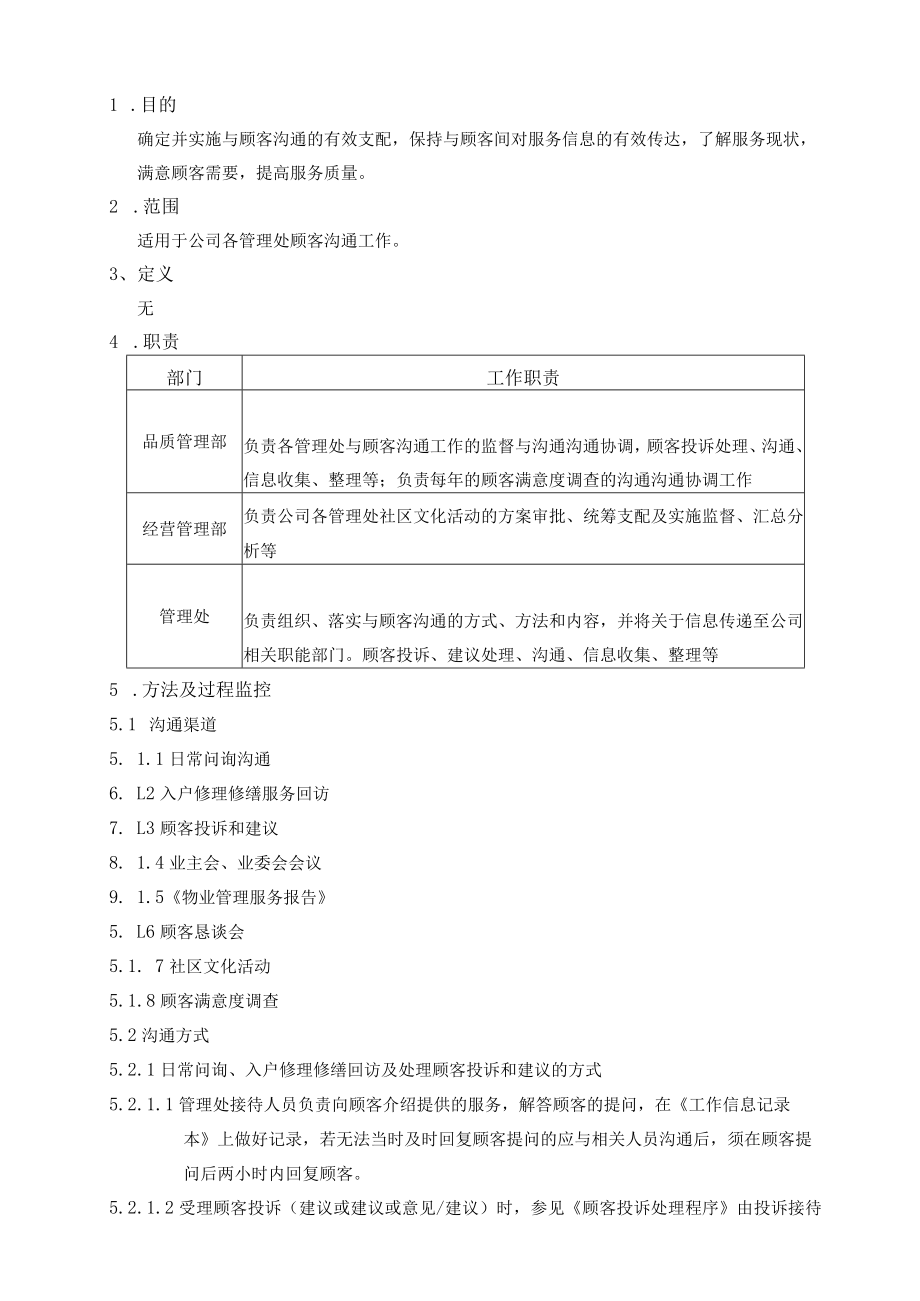 物业公司 顾客沟通程序.docx_第1页