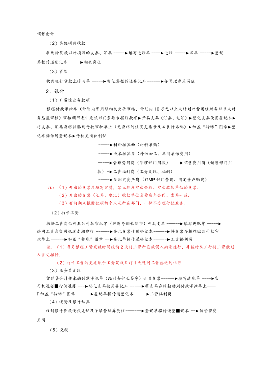 公司财务管理出纳岗工作流程.docx_第2页