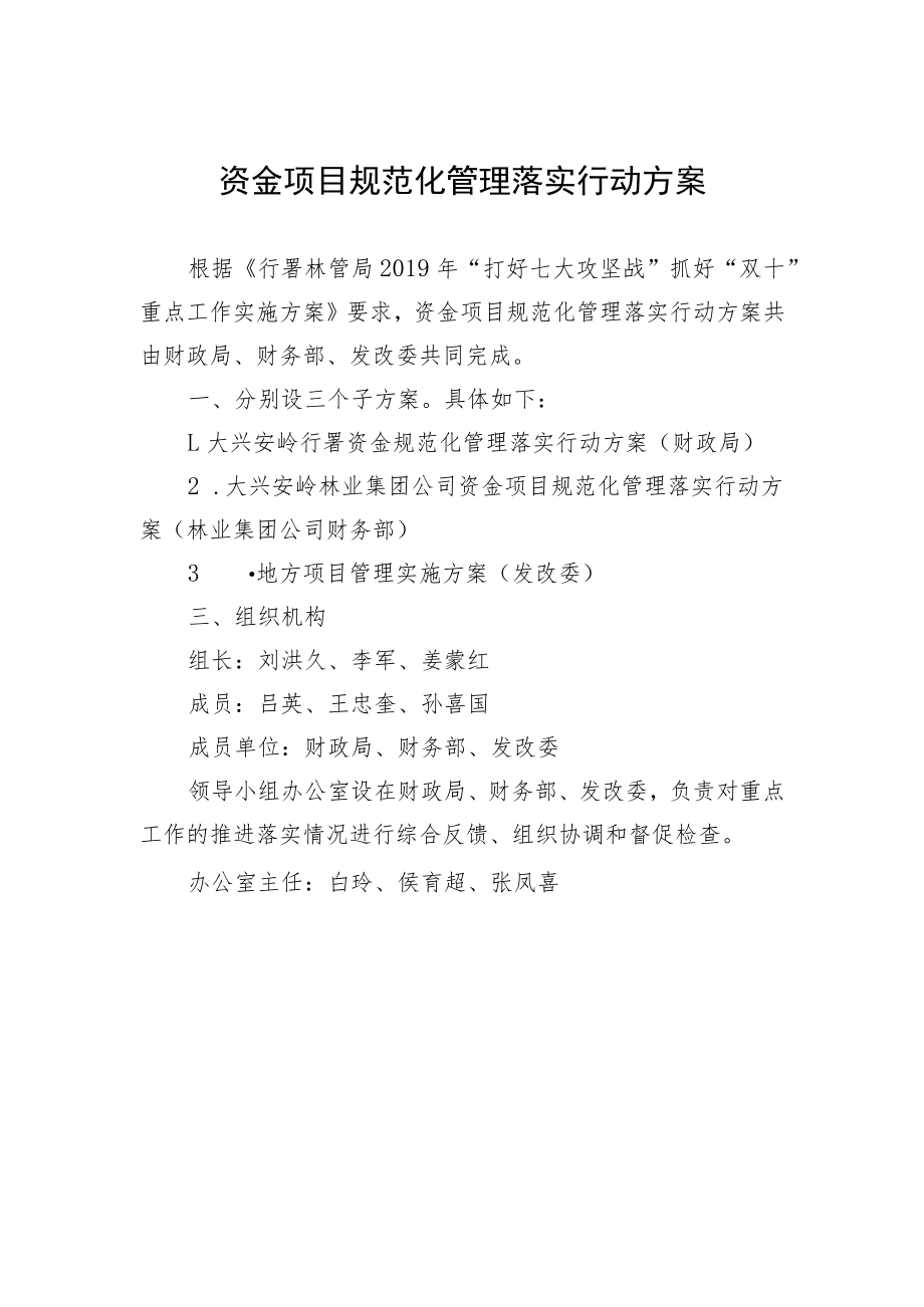 资金项目规范化管理落实行动方案.docx_第1页