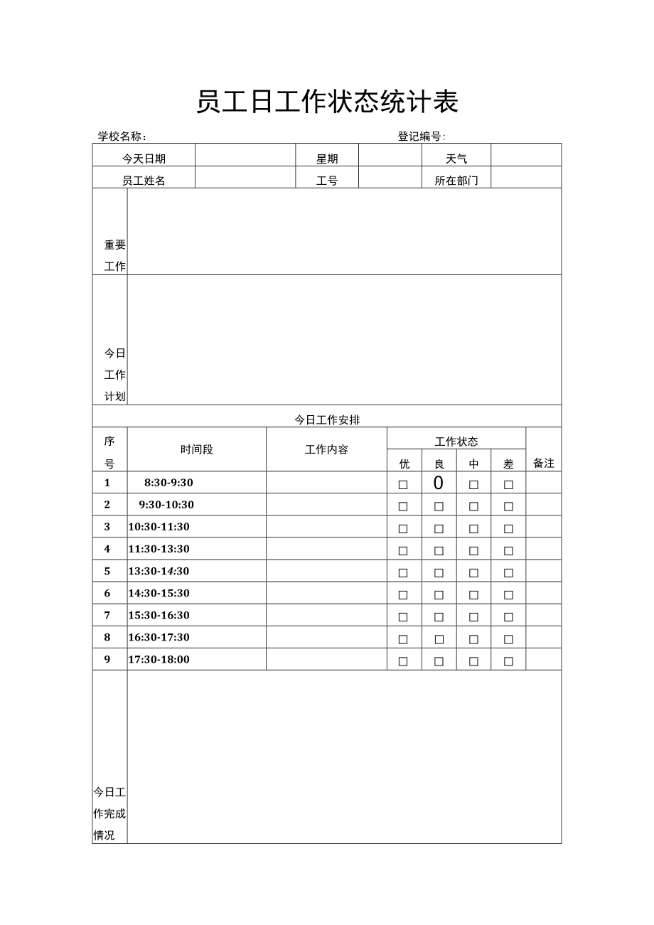 员工日工作状态统计表.docx_第1页